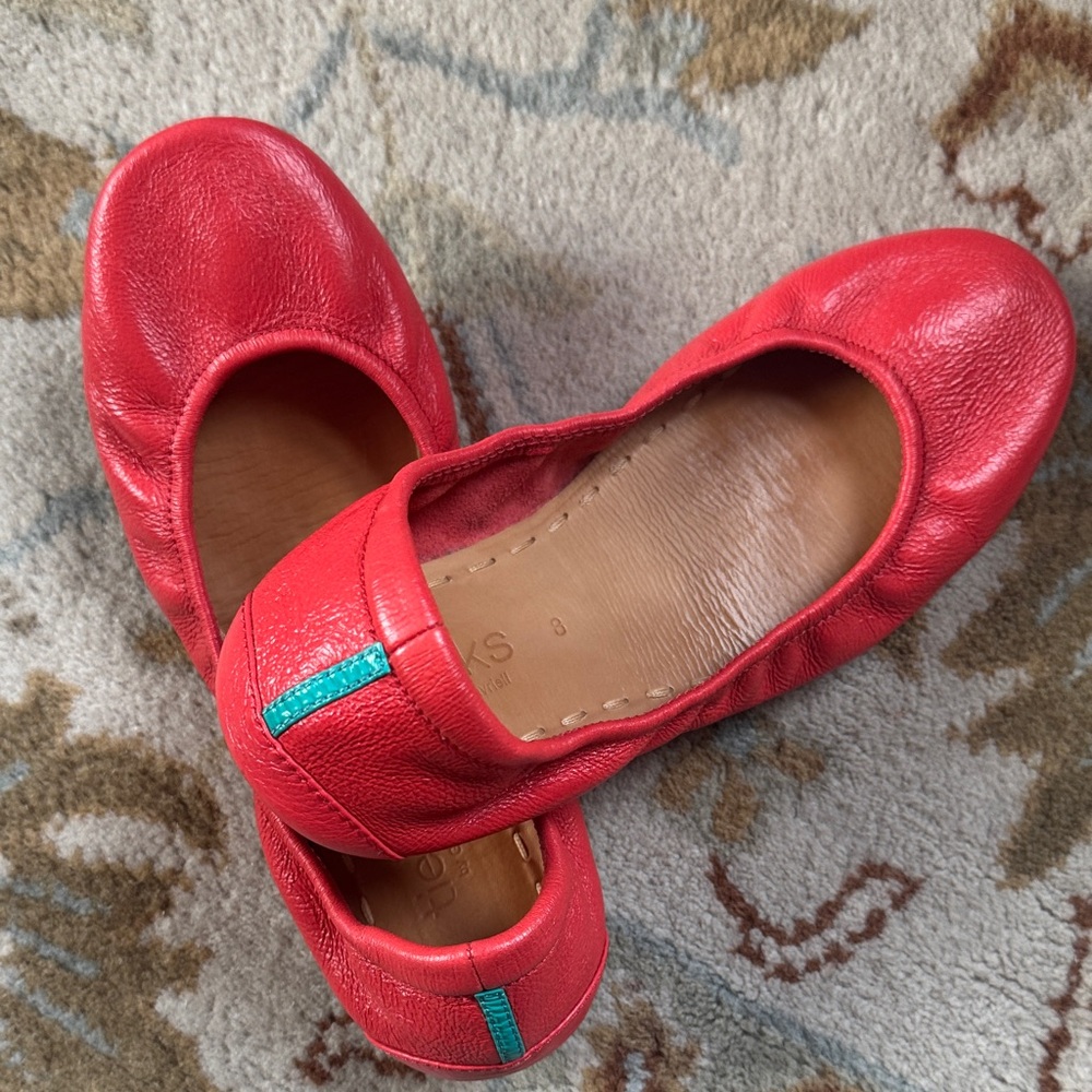 Tieks POPPY Red Leather Flats